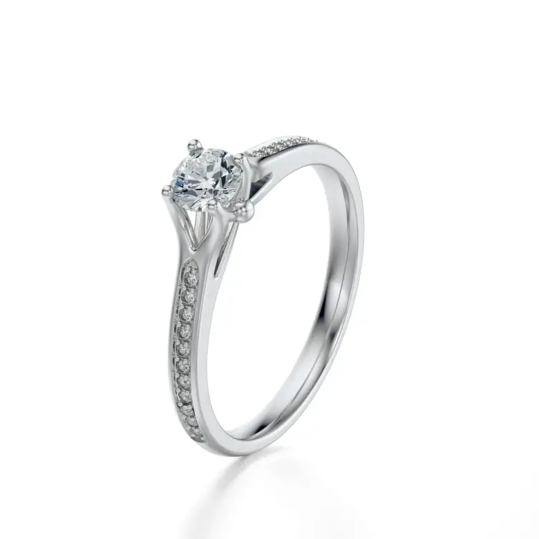 Pierścionek białe złoto z diamentami AJPZ_121